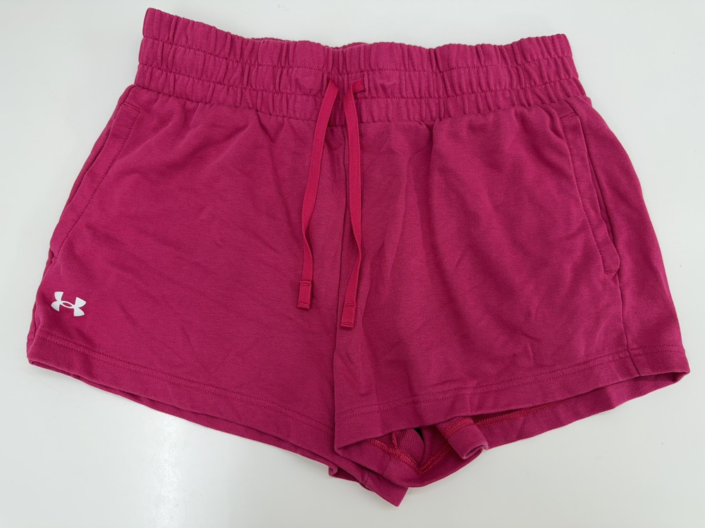 Under Armour Womens Shorts Size XL Pink Drawstring Waist
